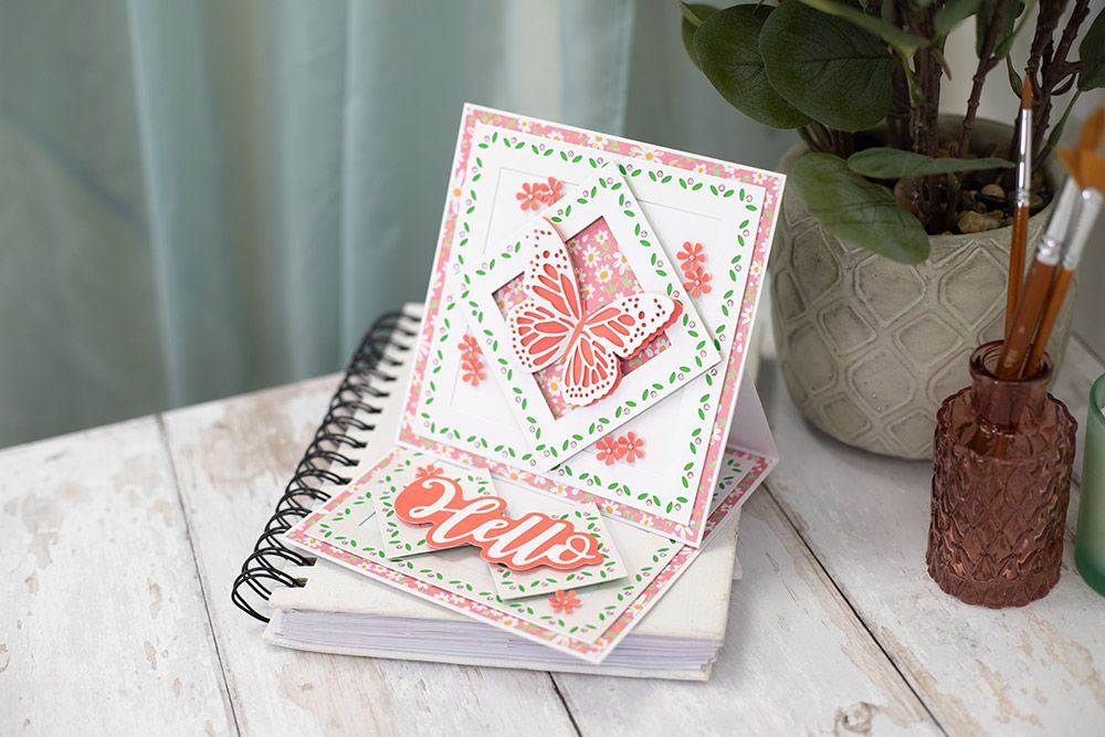 Gemini Elements Nesting Frame Die - Ditsy Floral Square