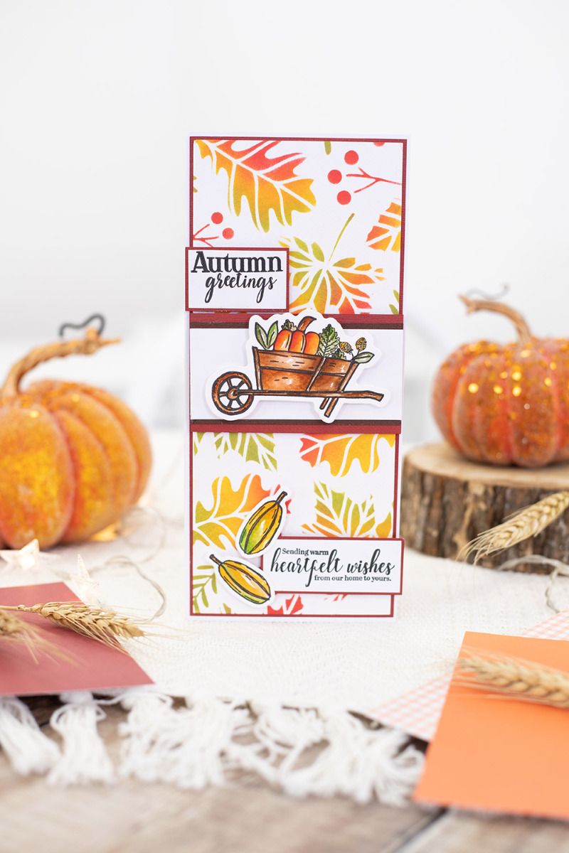 Natures Garden Autumn Blessings Collection Stamp & Die - Harvest Festival