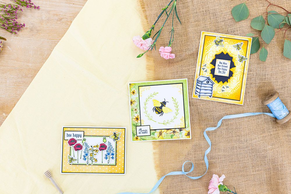 Bee Youtiful Collection - 12" x 12" - Luxury Pearlescent Card Pad