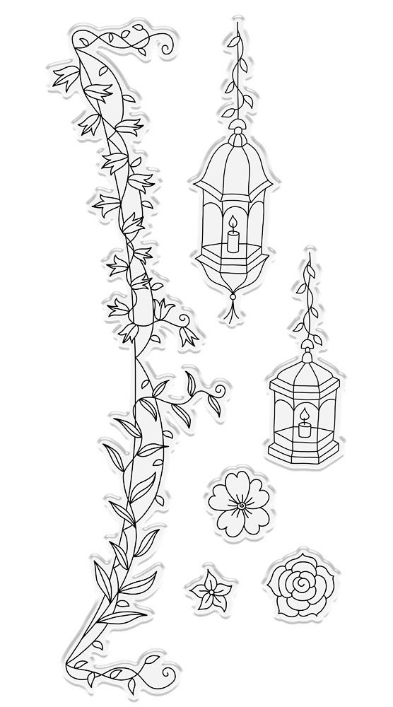 Natures Garden - Secret Garden - Stamp and Die - Whimsical Lanterns