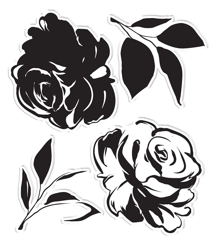 Natures Garden - Stamp and Die - Rose Bloom