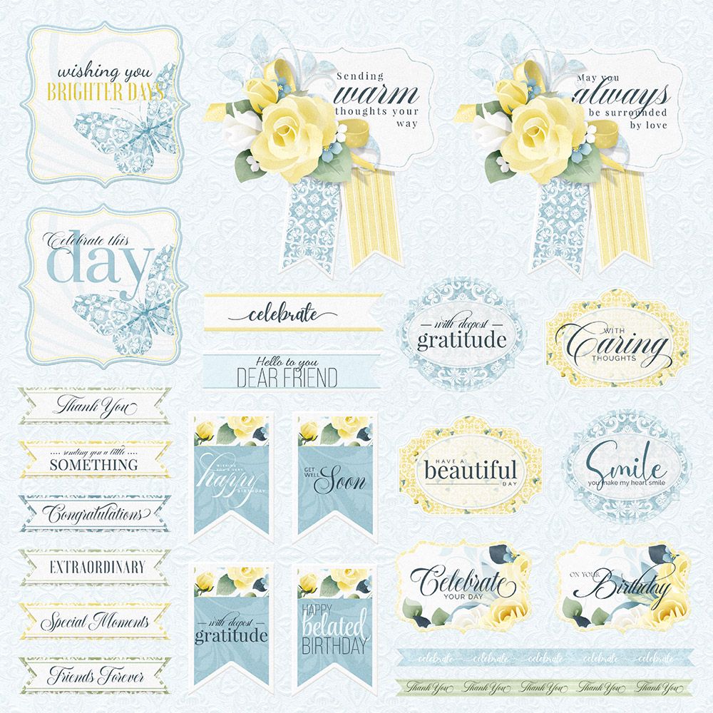 Nitwit Kindly Thoughts - 12"x12" Die Cut Topper Pad
