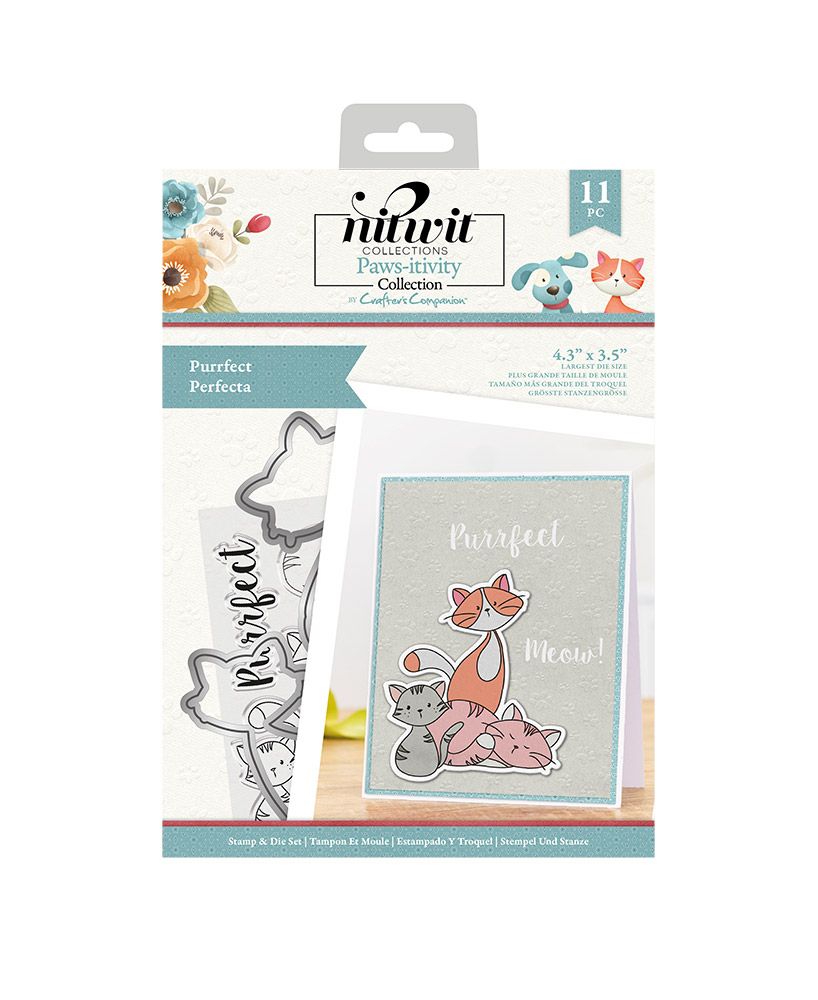 Nitwits - Pawsitivity - Stamp & Die Set - Purrfect