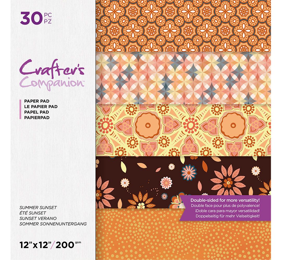 CC- 12"x12" Paper pad - Summer Sunset (30 Sheets)