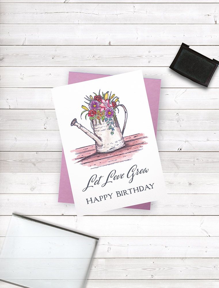 Crafters Companion Photopolymer Stamp - Let Love Grow