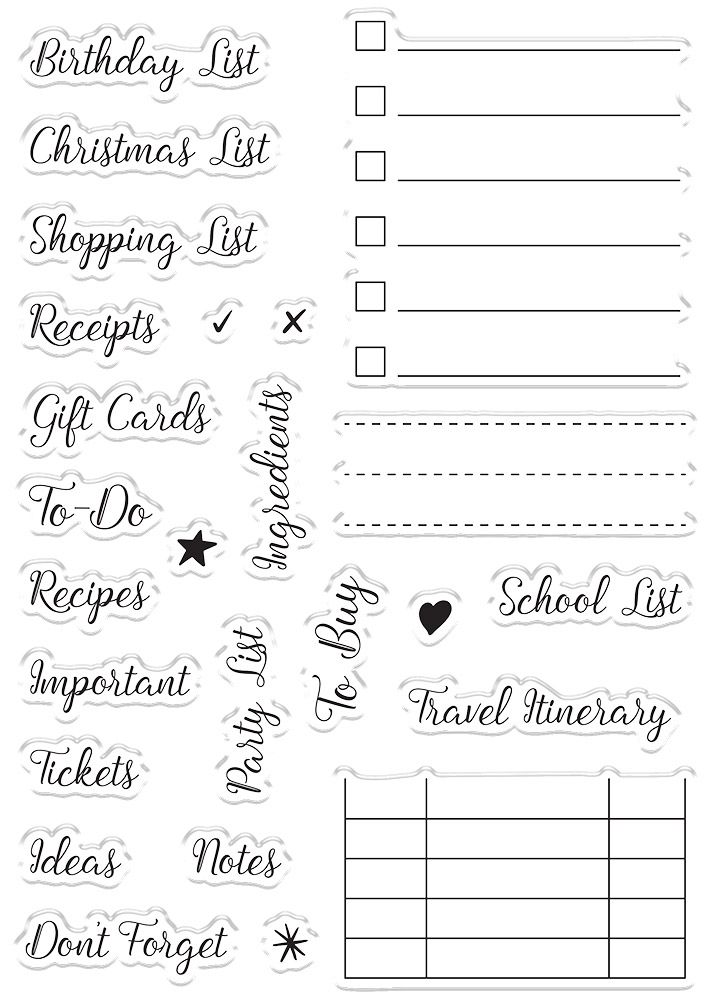 Crafters Companion Photopolymer Stamp - Make a List