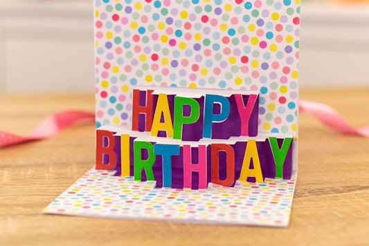Gemini Die - Expressions - Shaped Pop Out - Happy Birthday