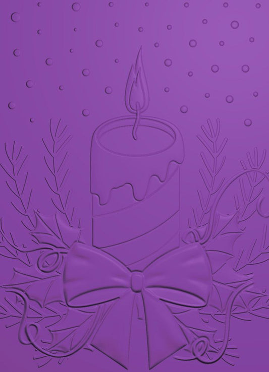 Gemini 3D Embossing Folder & Stencil - Festive Candle