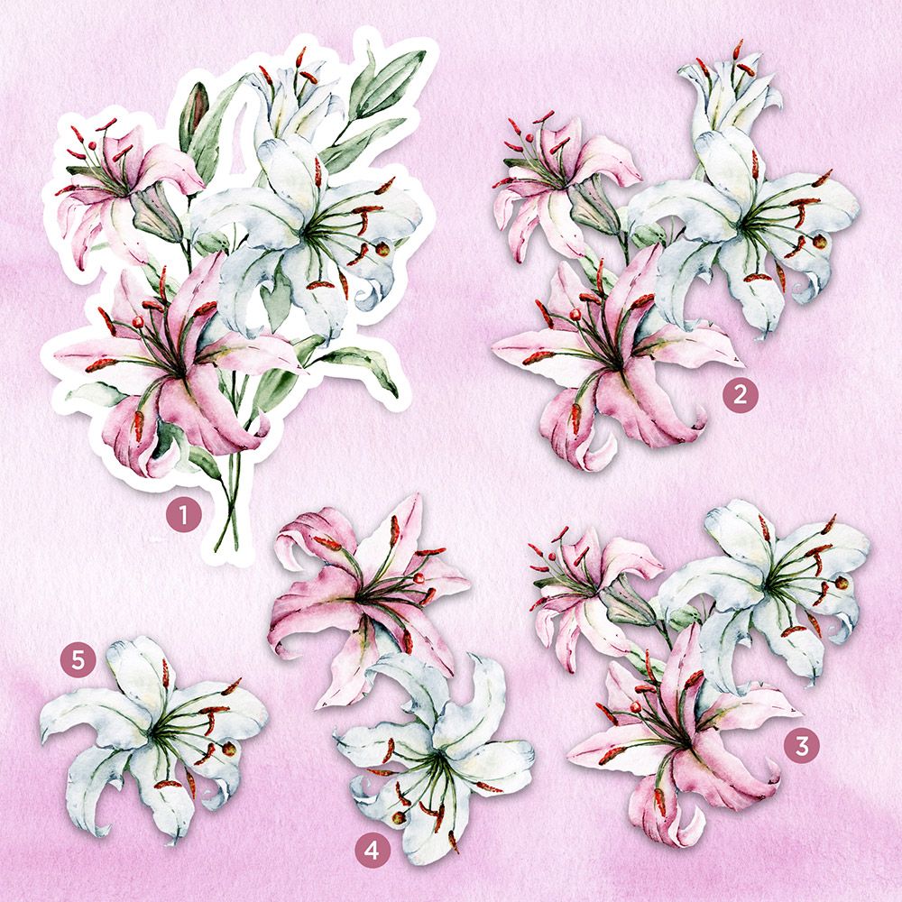 Crafter's Companion Decoupage Topper Pad - Beautiful Lilies