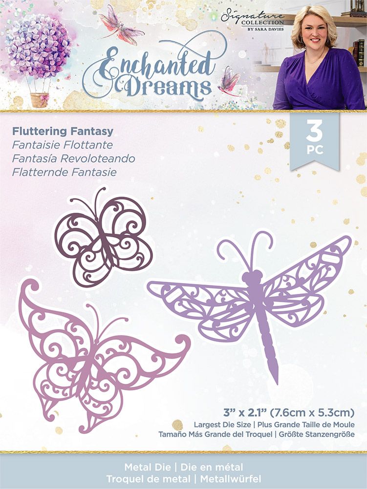 Sara Signature - Enchanted Dreams - Metal Die Set - Fluttering Fantasy