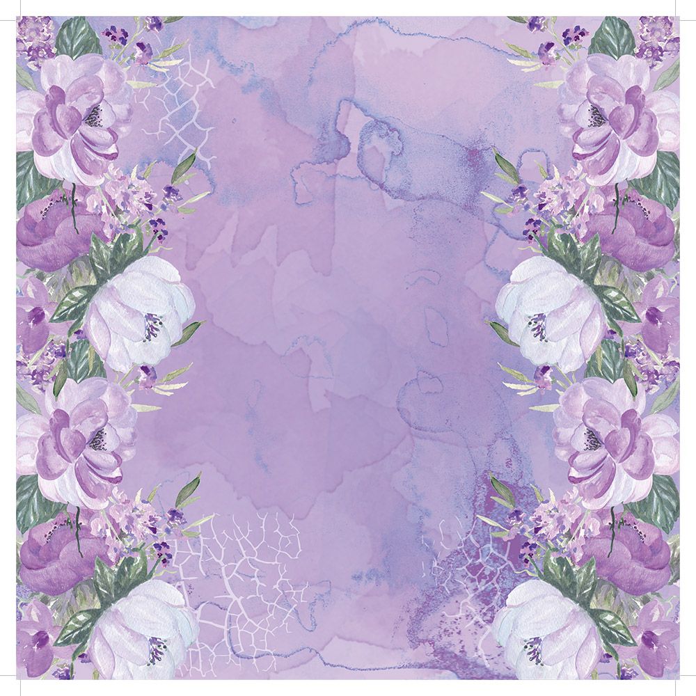 CC - 12"x12" Paper pad - Sage & Purple Florals