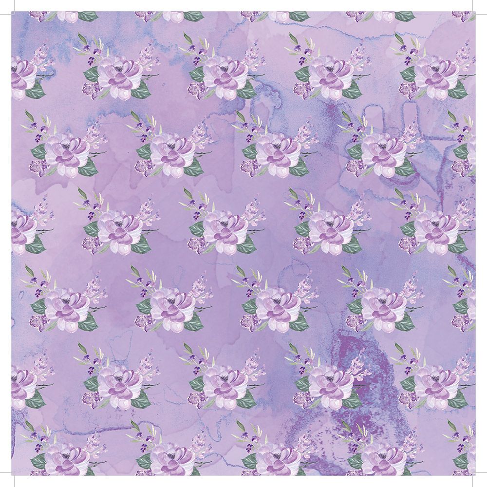 CC - 12"x12" Paper pad - Sage & Purple Florals