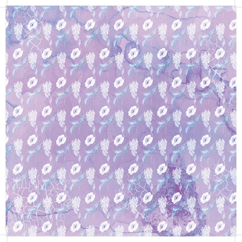 CC - 12"x12" Paper pad - Sage & Purple Florals