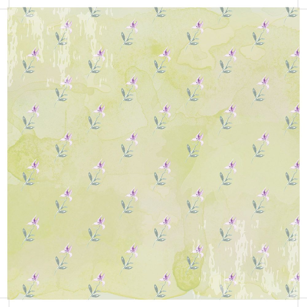 CC - 12"x12" Paper pad - Sage & Purple Florals