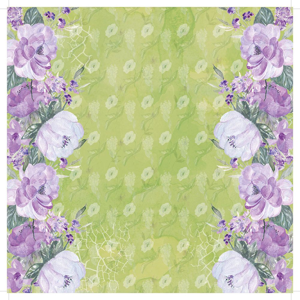 CC - 12"x12" Paper pad - Sage & Purple Florals