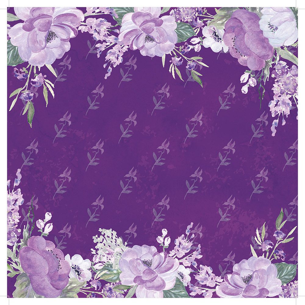 CC - 12"x12" Paper pad - Sage & Purple Florals
