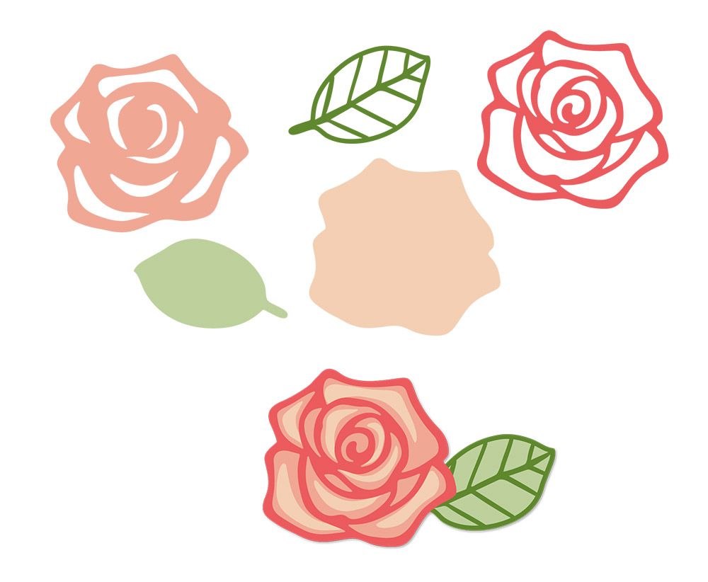 Caring Thoughts - Metal Die - Layered Rose