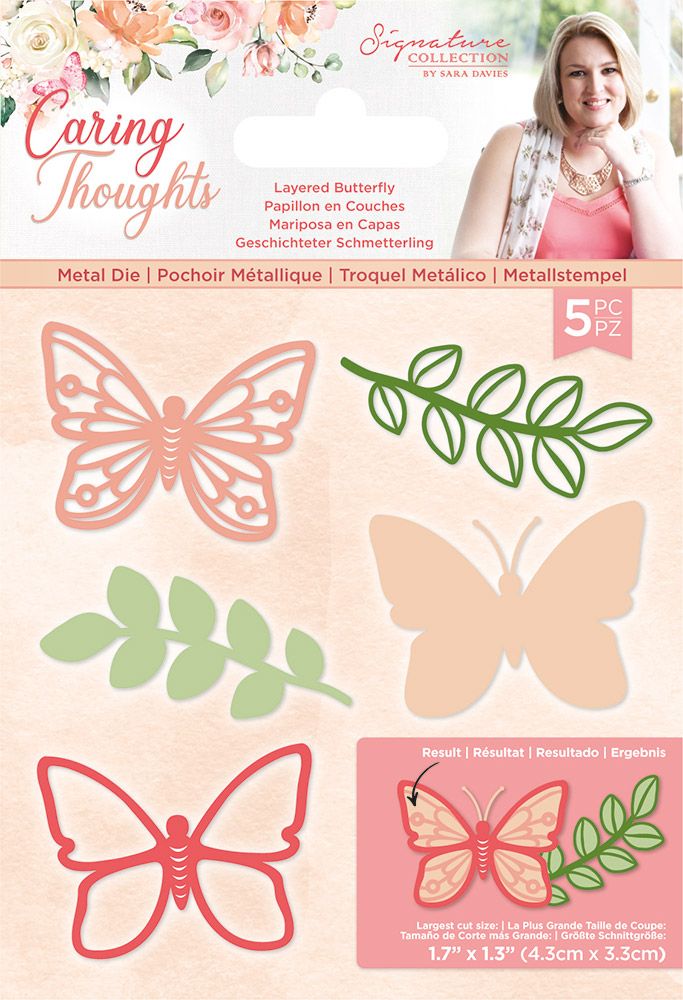 Caring Thoughts - Metal Die - Layered Butterfly