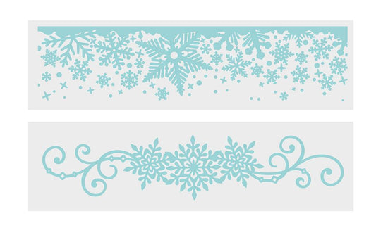 SS - Watercolour Christmas - Embossing Folder Set - Snowflake Edges