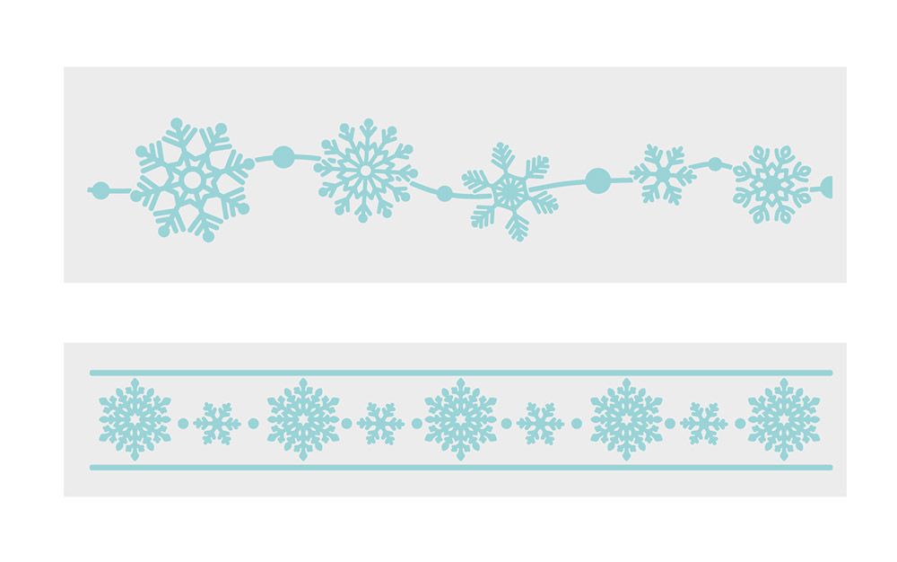 Sara Signature Watercolour Christmas Embossing Folder Set - Elegant Borders