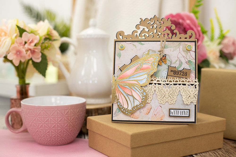 Sara Signature - Vintage Butterflies - Stamp and Die - Monarch