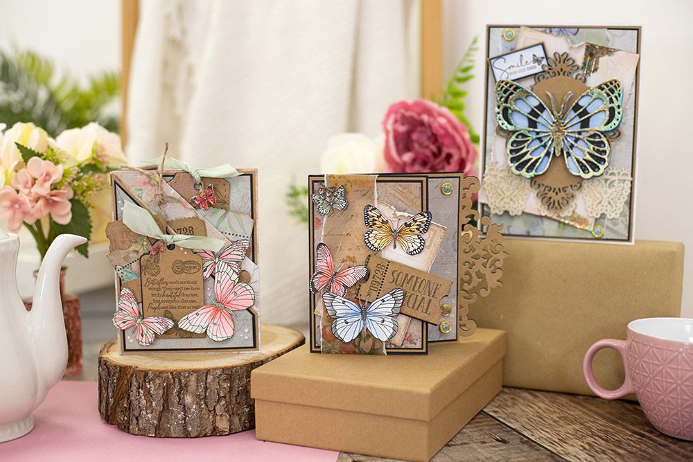 Sara Signature - Vintage Butterflies - 8x8 Vellum Pad