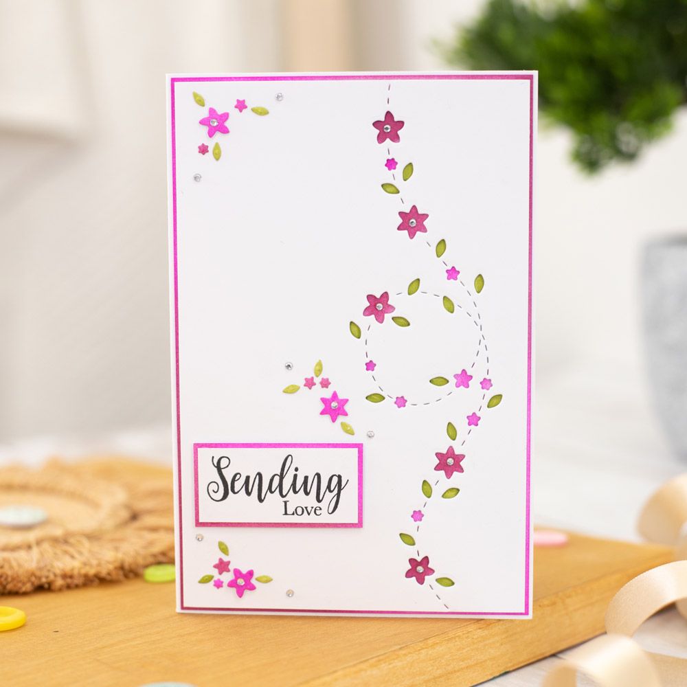 Gemini Confetti Border Elements Die - Scattered Flowers