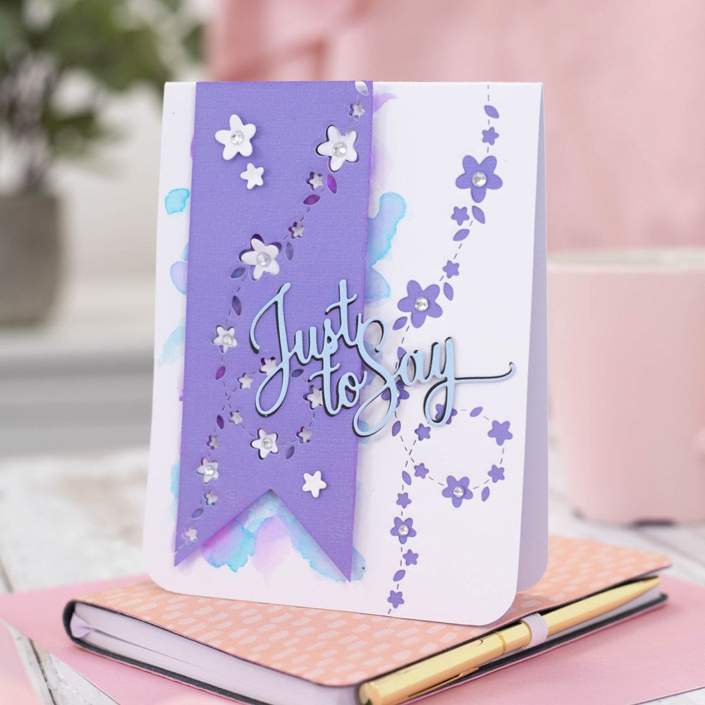 Gemini Confetti Border Elements Die - Scattered Flowers