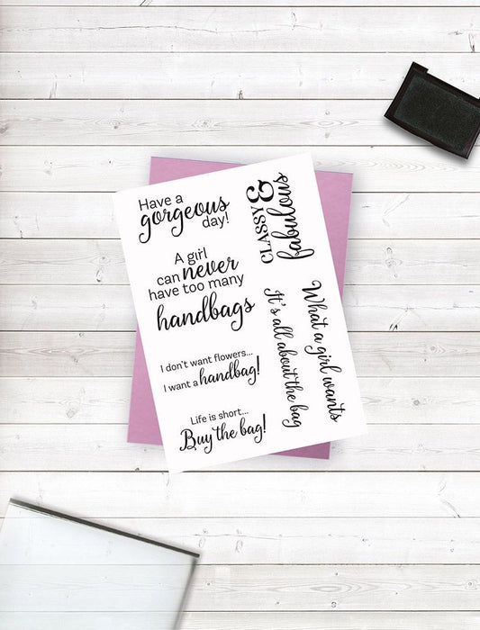 Crafters Companion - Clear Acrylic Stamps- Classy and Fabulous Accessories