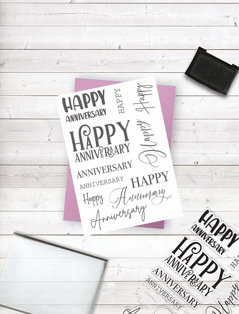 Crafters Companion Photopolymer Stamp - Happy Anniversary