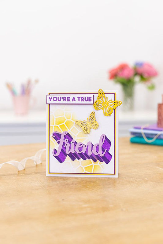 Gemini - Stamp & Die - Youre a true Friend