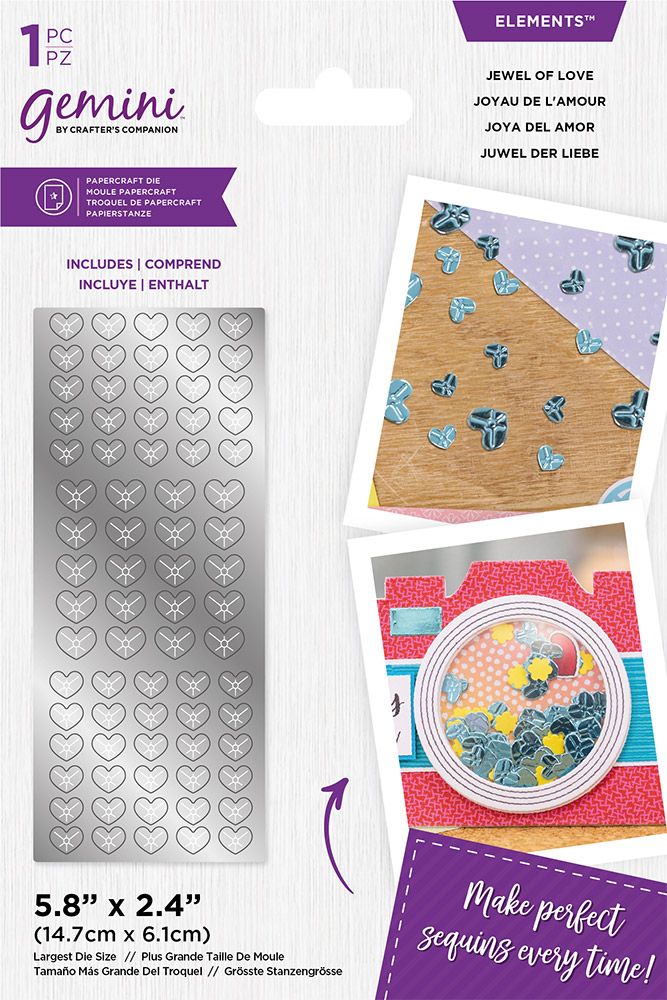 Gemini Elements Sequin Die - Jewel of Love