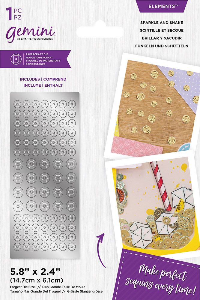 Gemini Elements Sequin Die - Sparkle and shake