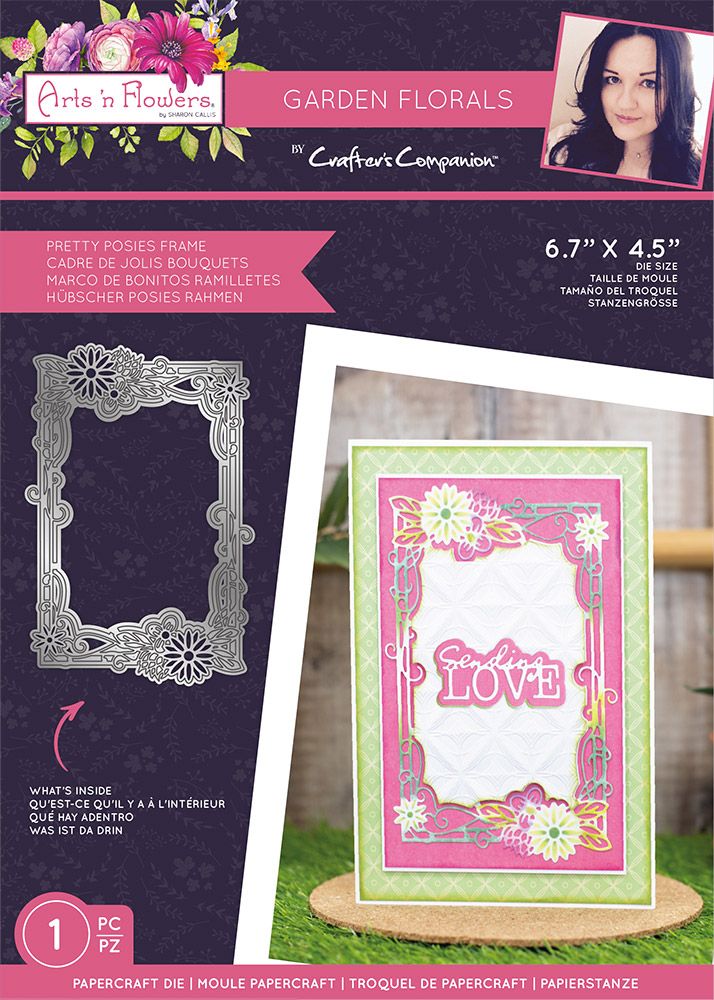 Sharon Callis Crafts Arts n Flowers Garden Florals Die - Pretty Posies Frame