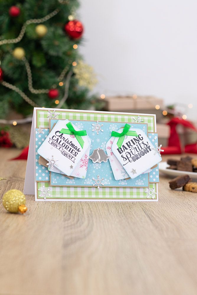 Gemini Santas Kitchen Stamp & Die - Baking Spirits Bright