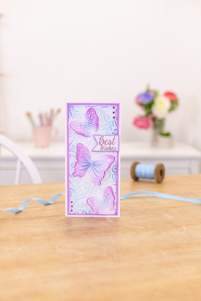 Gemini 3.75" x 8.5" Cut and Emboss Folder - Butterfly Delight