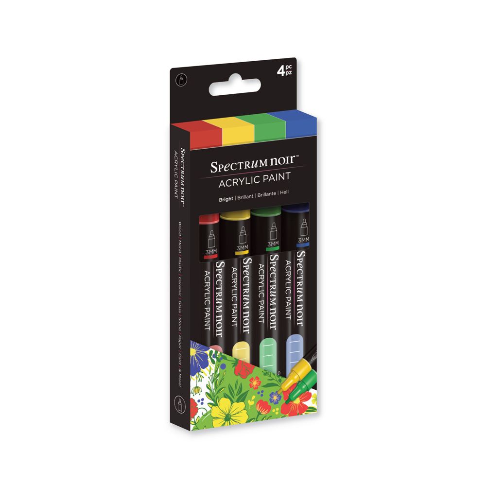 Spectrum Noir Acrylic Paint Marker (4PC)-Brights