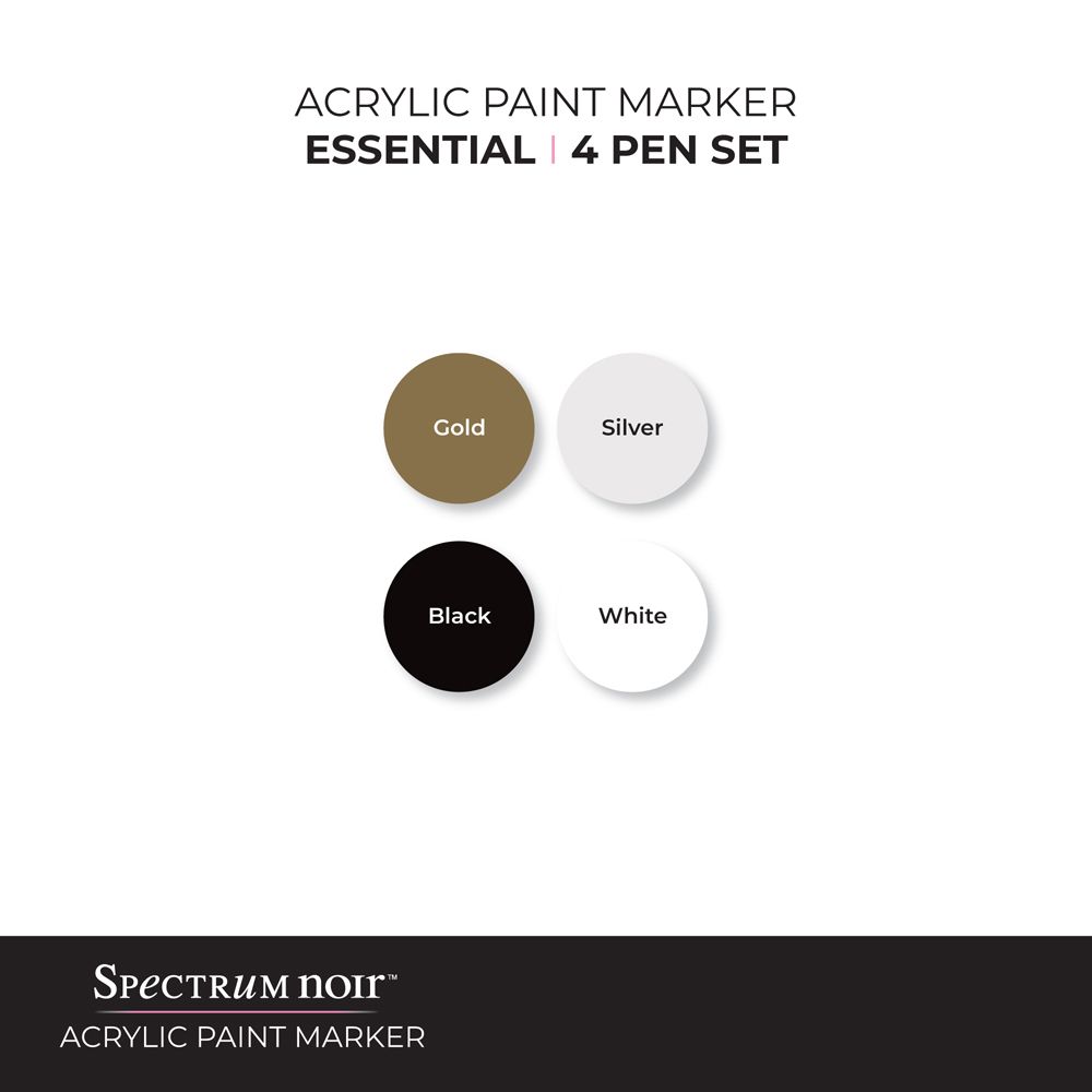 Spectrum Noir Acrylic Paint Marker (4PC)-Essential