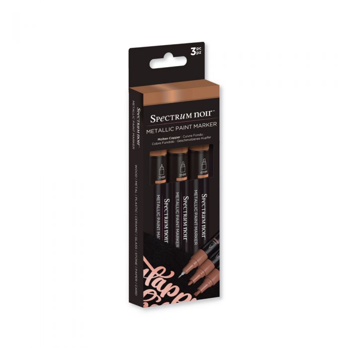 Spectrum Noir-Metallic Paint Marker (3PC) - Molten Copper