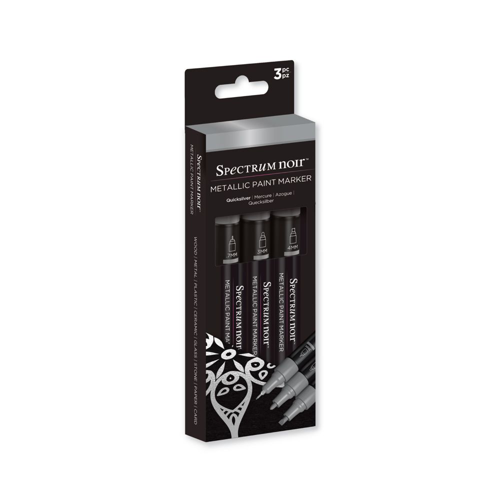 Spectrum Noir-Metallic Paint Marker (3PC) - Quicksilver
