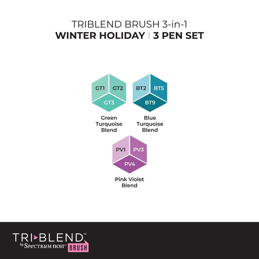 Spectrum Noir TriBlend Brush - Winter Holiday 3pc