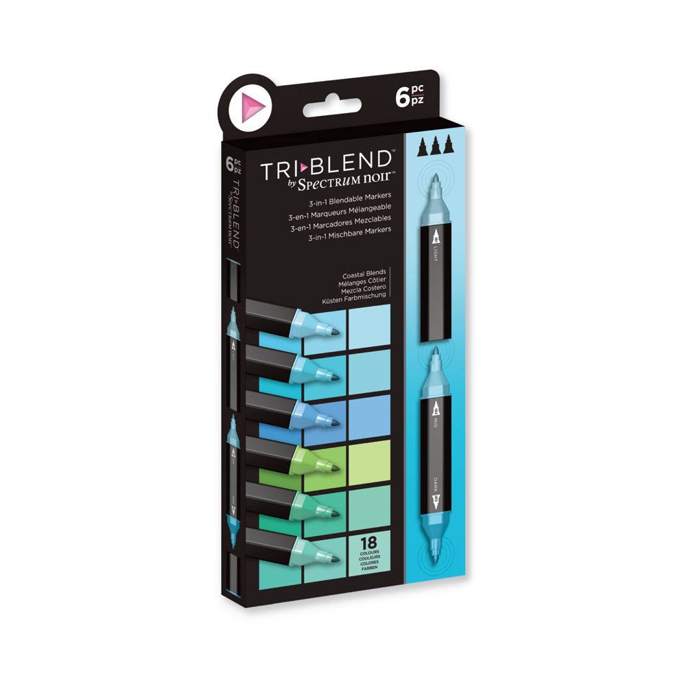 Spectrum Noir - TriBlend Marker Set - Coastal Blends - 6pc Set