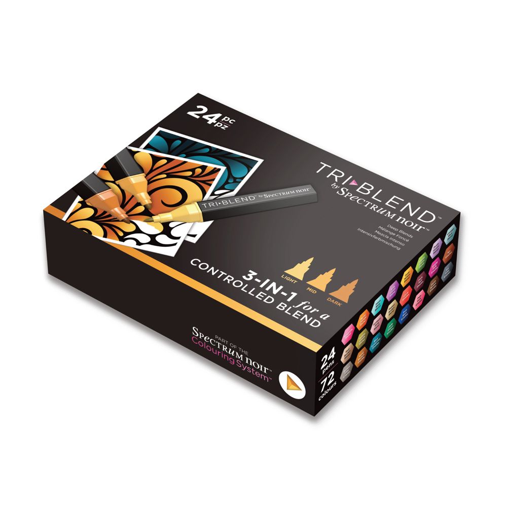 TriBlend 24 PC Marker Set by Spectrum Noir - Deep Blends