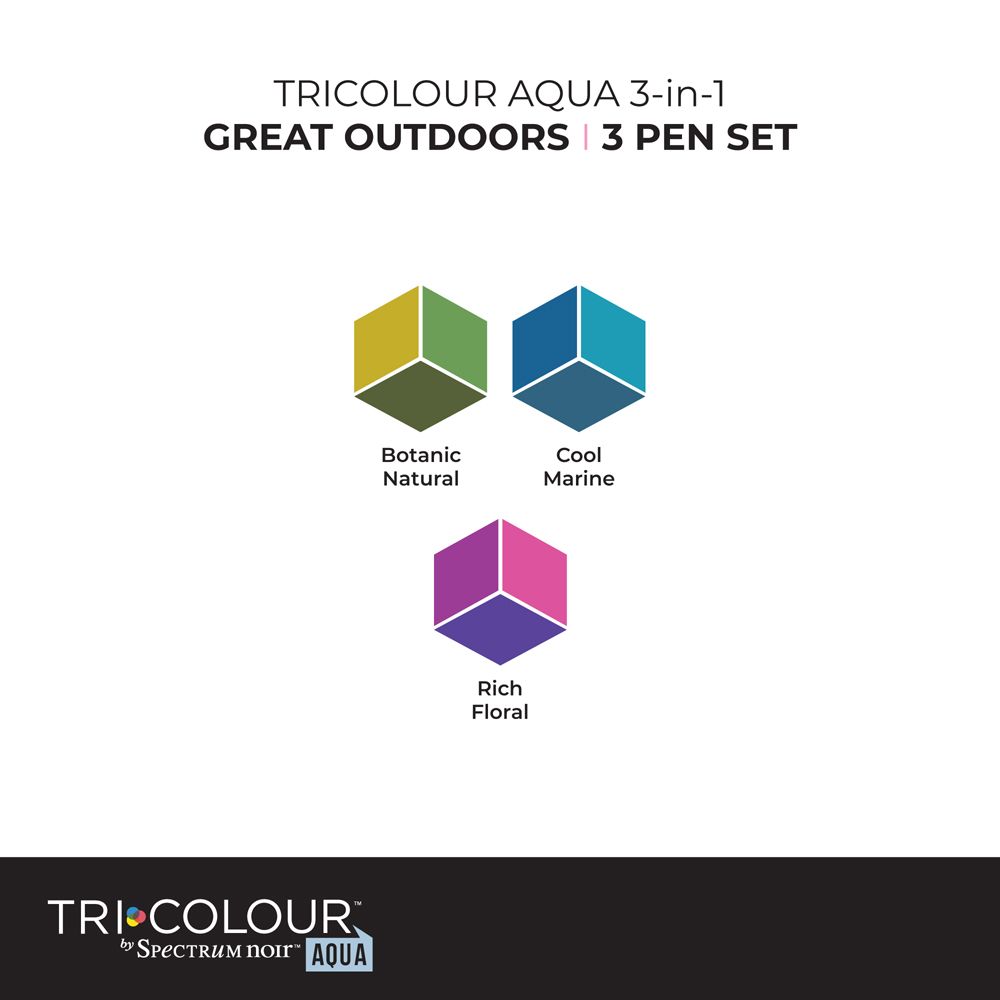 TriColour Aqua-Great Outdoors 3pc