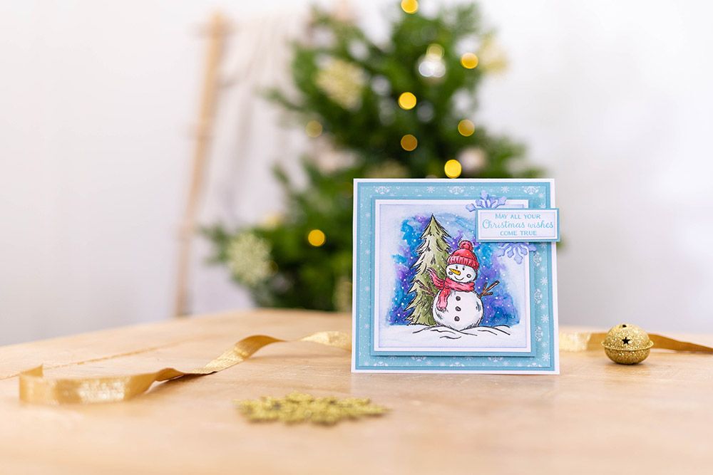 Crafters Companion 4 x 4 Clear Acrylic Stamp Set- Christmas Wishes