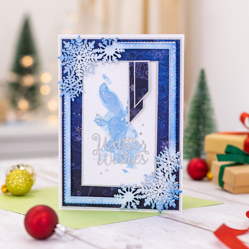 Gemini Elements Fancy Frame Die - Sparkling Snowflakes