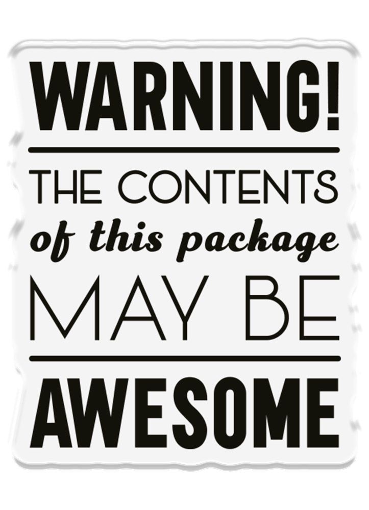 Crafters Companion Sentiment Tag Clear Acrylic Stamp - May Be Awesome