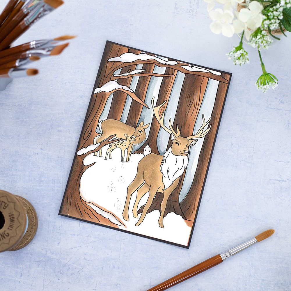 Crafters Companion Christmas Card Front Colouring Pads - Winter Scenes