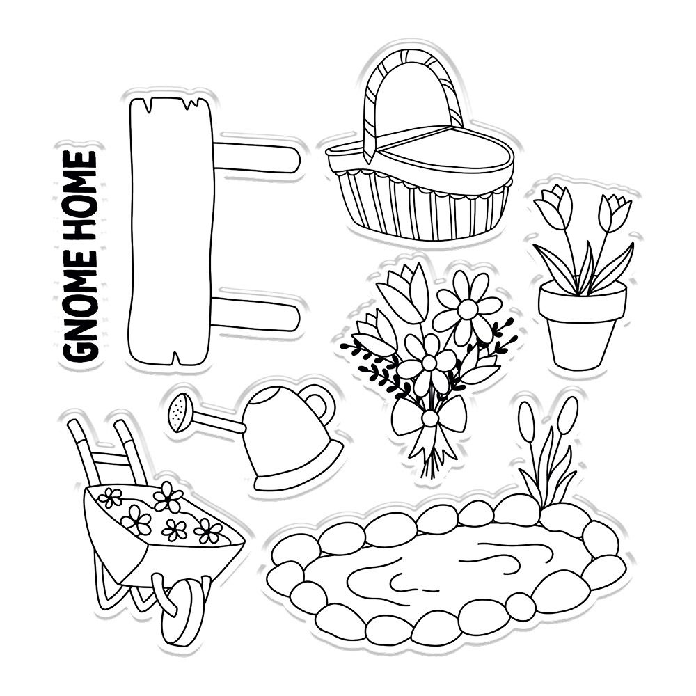 Natures Garden - Garden Gnomes Stamp and Die - Garden Gnomes Accessories