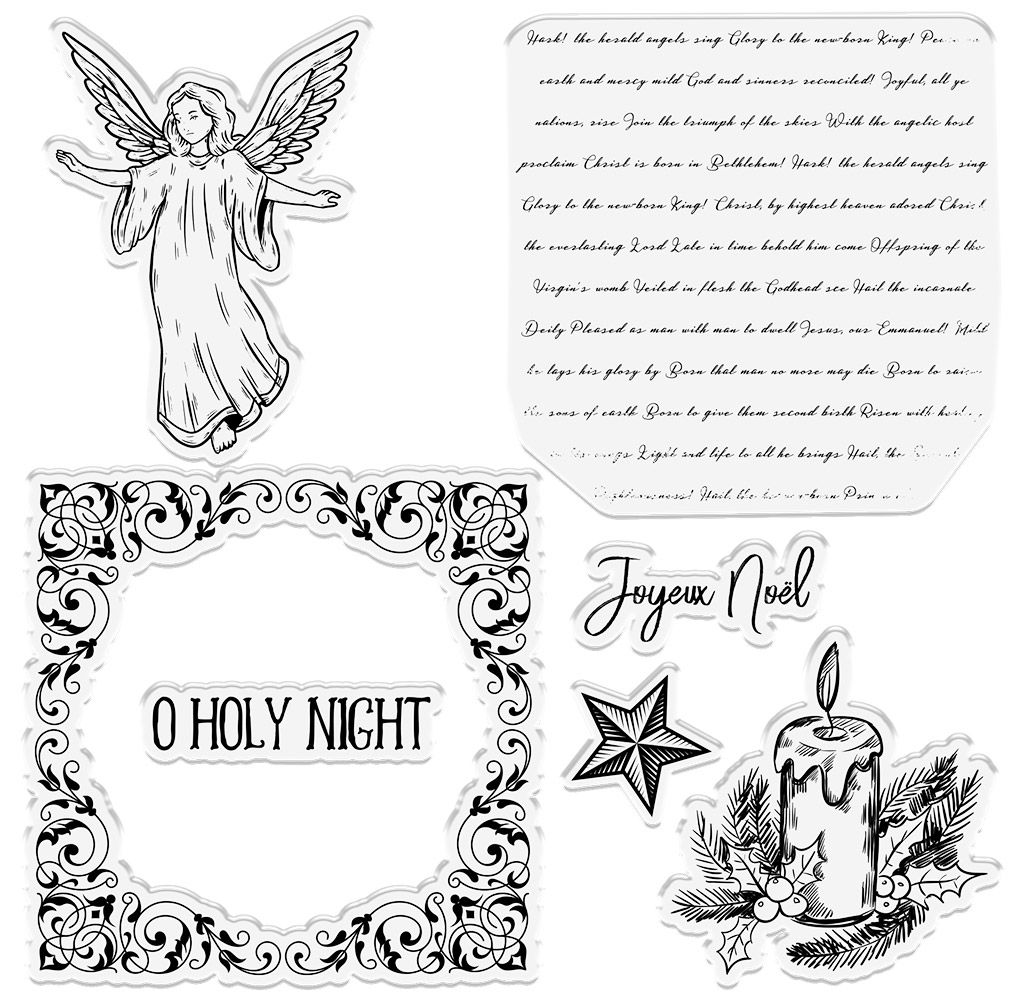 Crafters Companion - Clear Acrylic Stamp - Vintage Angel